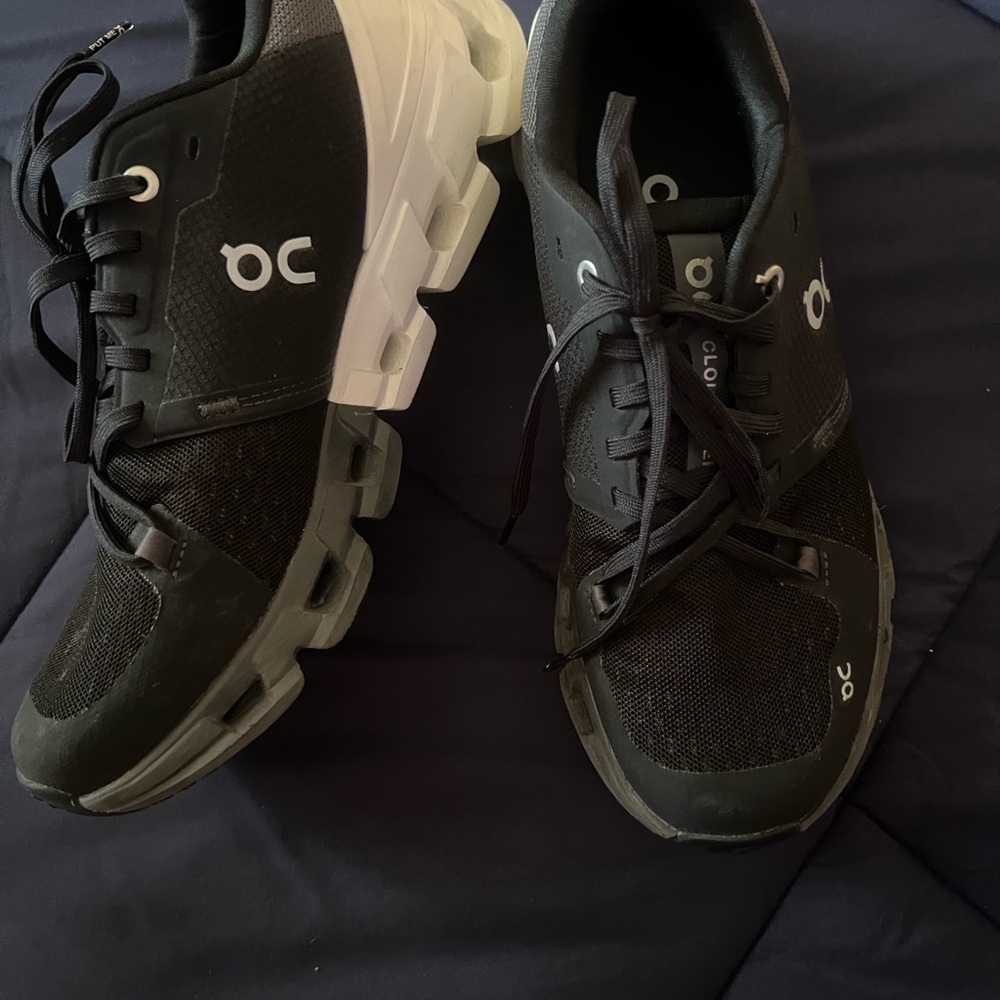 On Running Black and White Sneakers